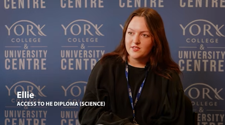 Ellie student talking to camera Access Science
