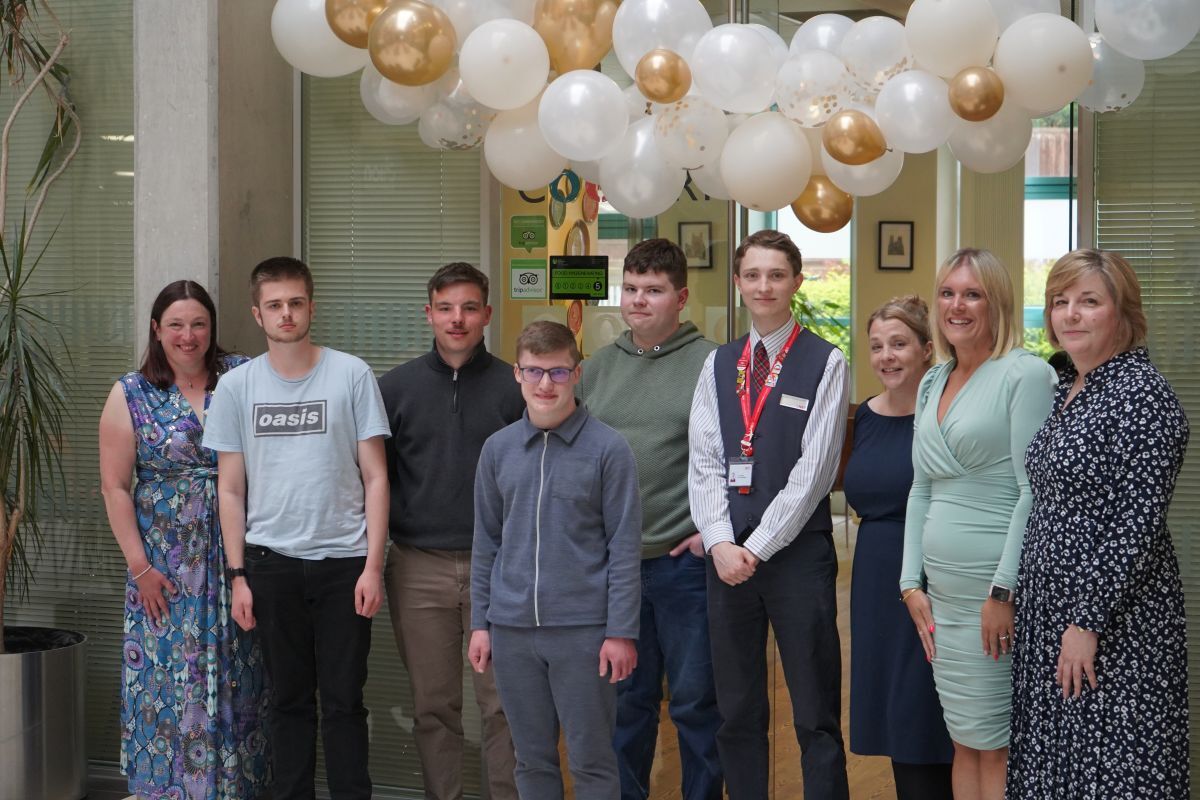 Group shot of Supported Interns with York College staff and employer representatives