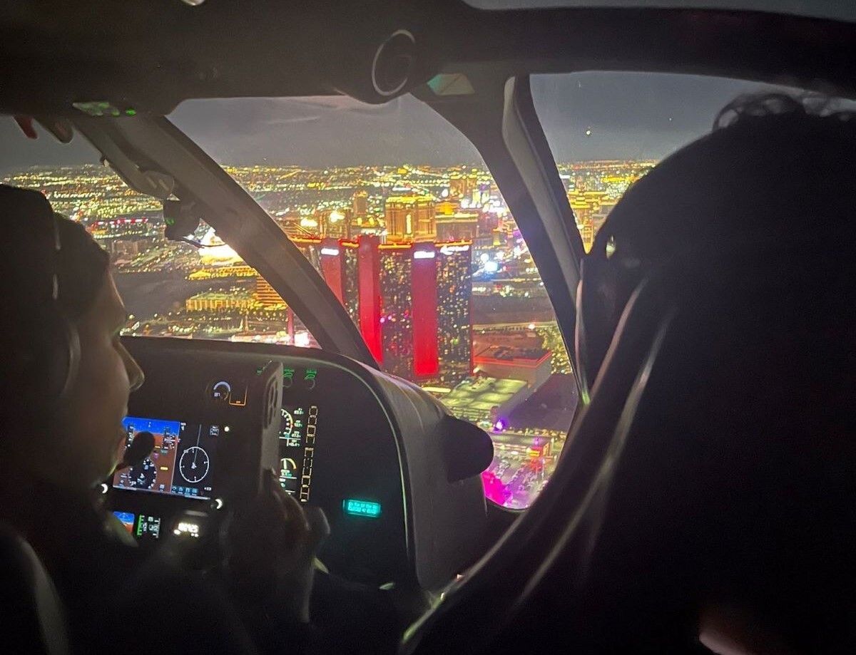 Harry Stevenson Vegas helicopter cockpit