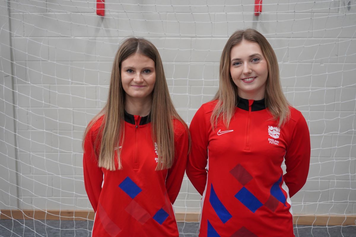 Izzy and Heather futsal 1