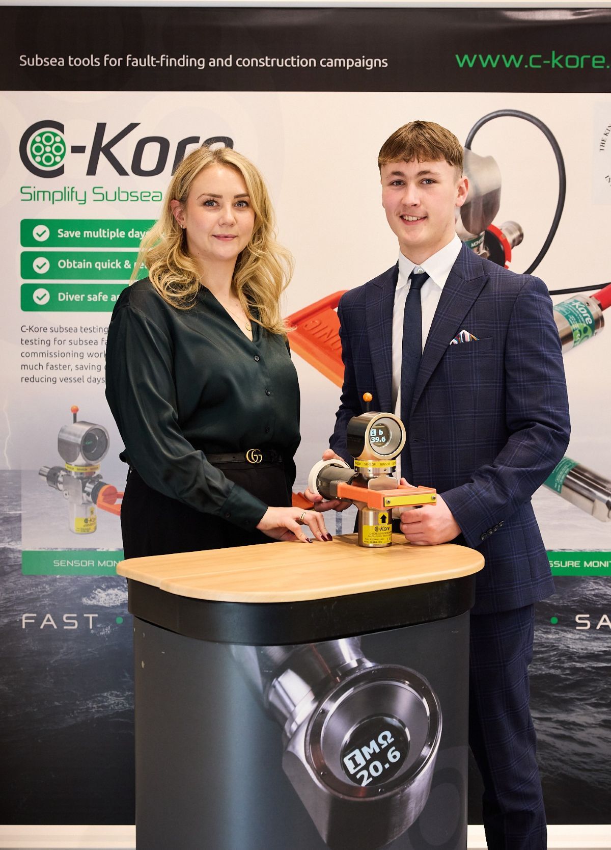 Joe Jackson at C Kore Kings Award Presentation 2024 with Tilly Dickenson York College