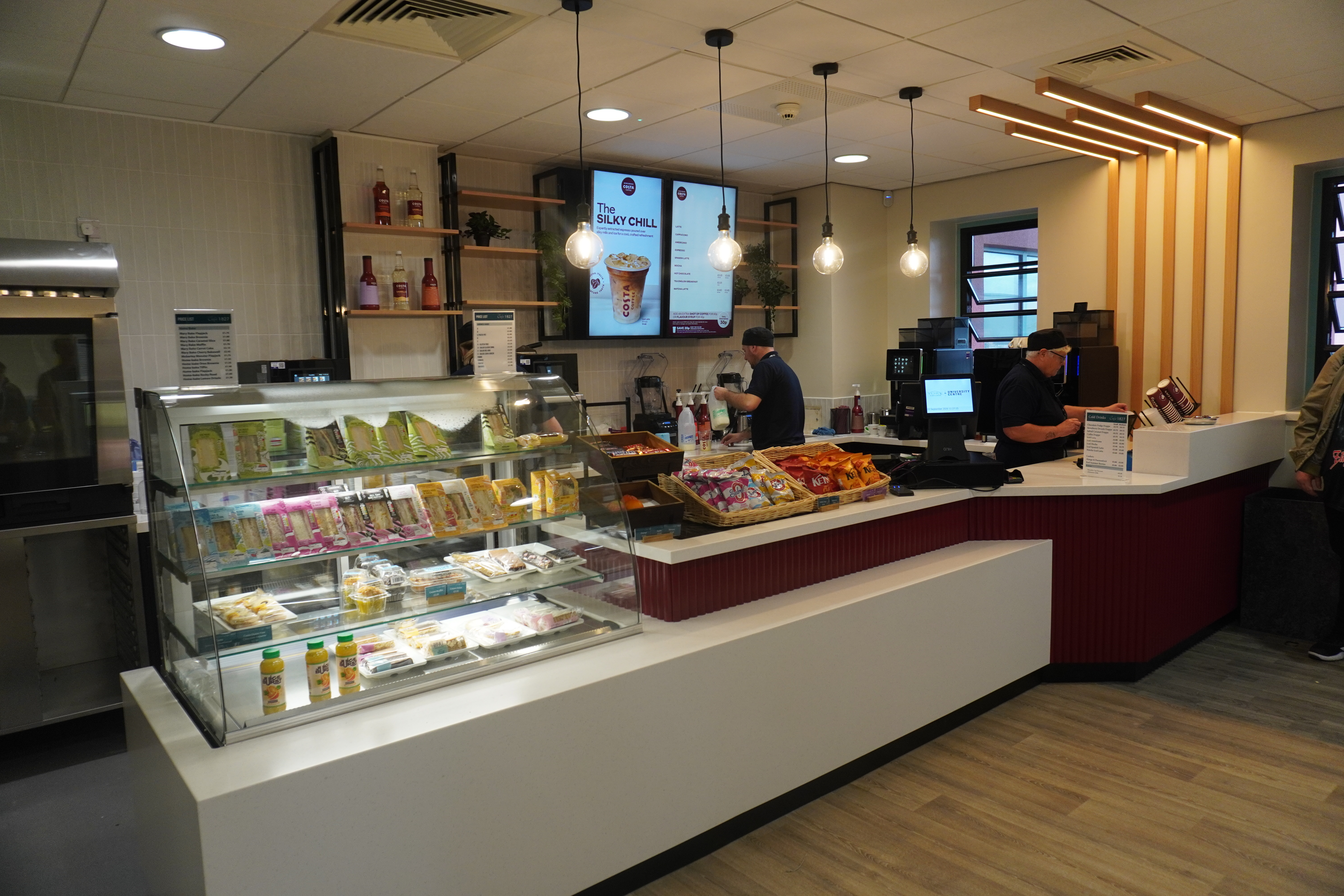 New cafe area serving costa coffee