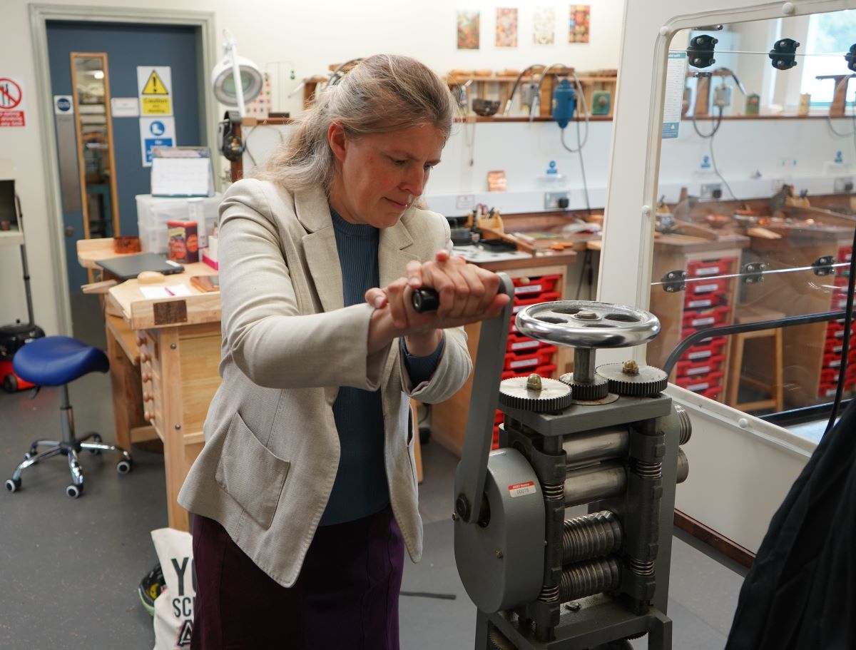 Rachael Maskell in workshop