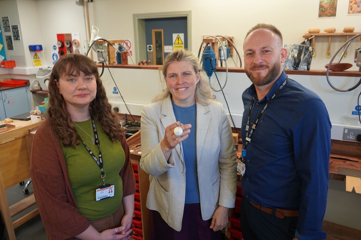 Rachael Maskell with Laura Brown and Phil Simpson