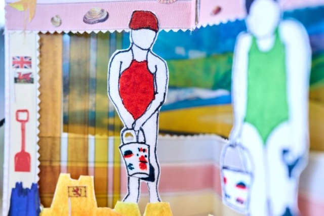 Student artwork made from felt